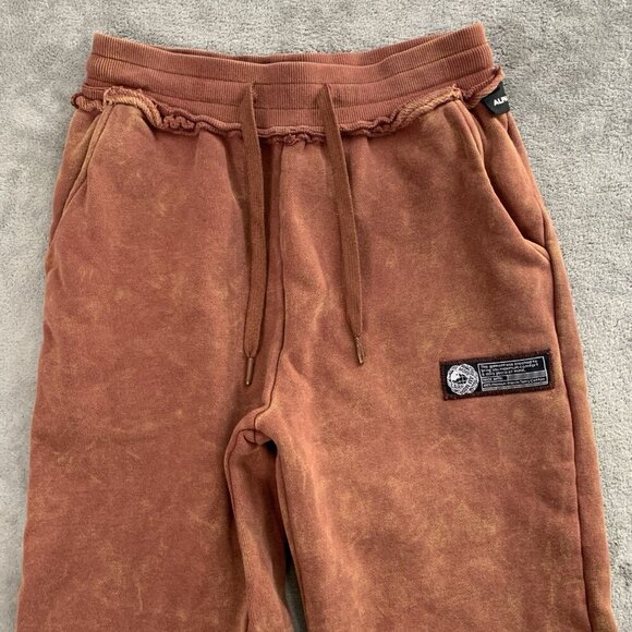 Alphalete Sweatpants Mens XS Very Terry Jogger Fleece Workout Gym Bloodstone Run - Picture 7 of 13